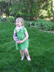 Example of Reilly walking independently and the constant hand wringing. 
